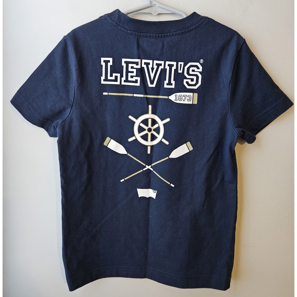 Levi's Kids Regatta Nautical Blue Graphic T-Shirt Navy Blue Size‎ 6 M - Picture 2 of 6
